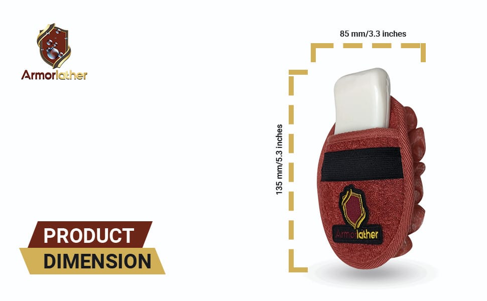 Armorlather Premium Exfoliating Loofah Sponge Pads with Soap Insert & Durable Strap – 3 Pack (Red, Tan, Grey) – For Men & Women